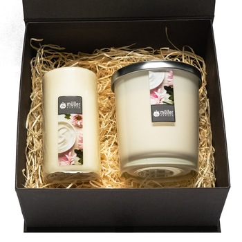 Set 2 lumanari cadou Charm- Soft Creme Set 2 lumanari cadou Charm- Soft Creme