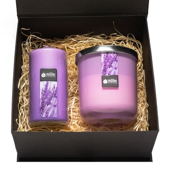 Set 2 lumanari cadou Charm- Lavanda Melody Set 2 lumanari cadou Charm- Lavanda Melody