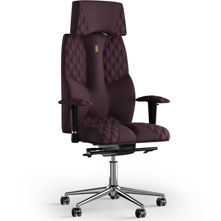 Kulik System Business, Ergonomikus irodai szék, Domborított minta, Textil, Lila