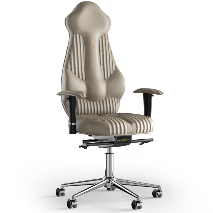 Kulik System Imperial, Ergonomikus irodai szék dombornyomott modell, bőr, bézs