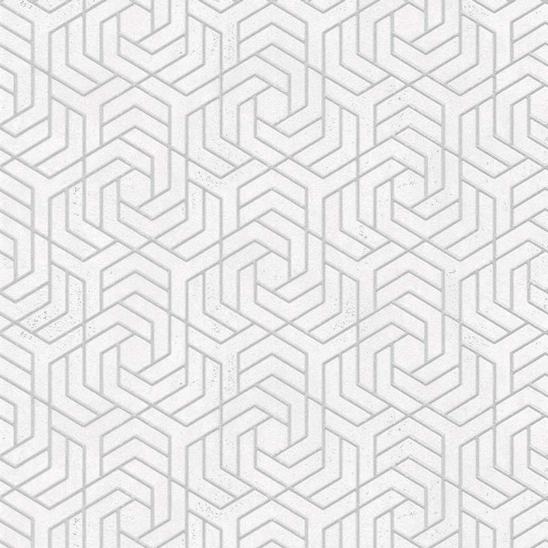 Tapet decorativ, model geometric,vinil lavabil argintiu, living, hol, Urban Spaces, 32607 marime 0.53m x 10m