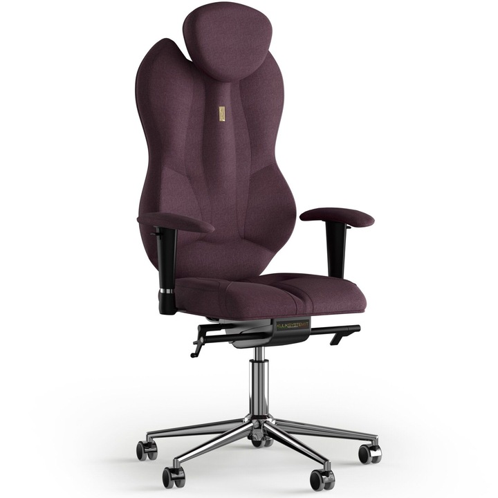 Ergonomikus irodai szék Kulik System Grand, azúrkék, textil, lila