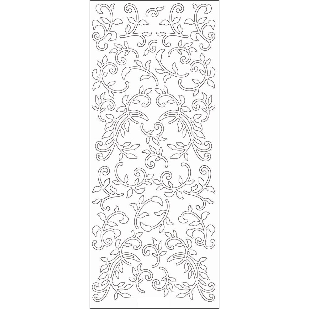 Set accesorii creatie, sticker floral, 23 x 10 cm, argintiu, Meyco