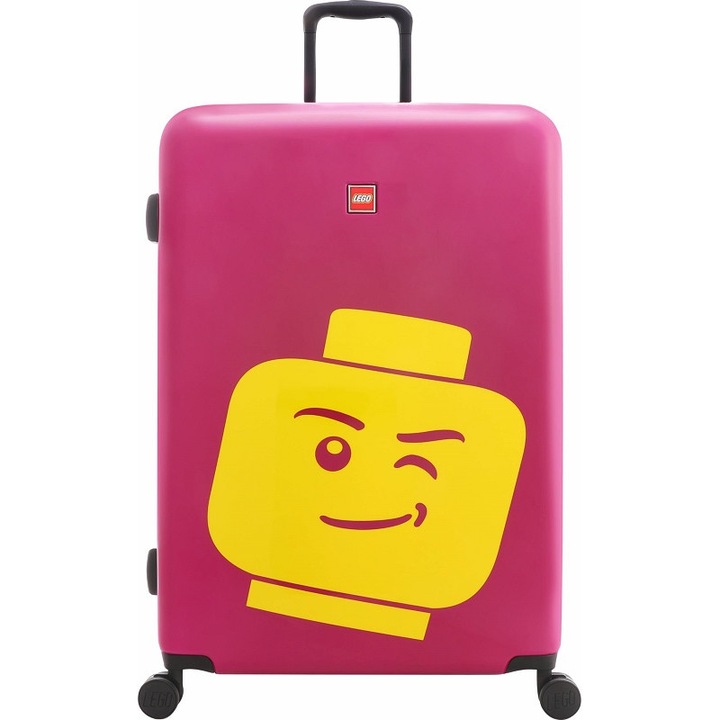 Kocsi 20 hüvelyk, anyag Abs, Lego Minifigura fej - Rózsaszín