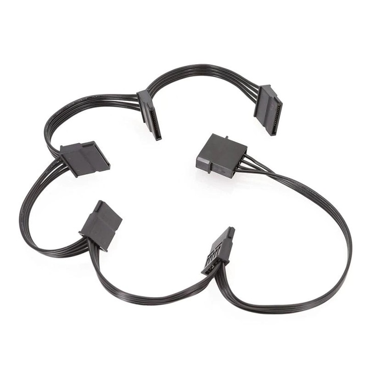 Разклонител на захранващ кабел NEXT, 1xMolex към 5xSATA за HDD