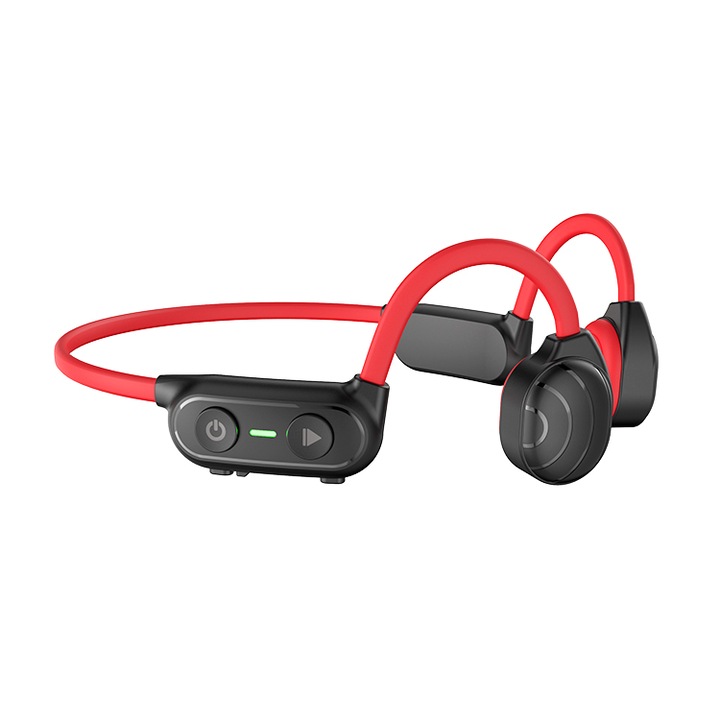 PowerLocus Bone Conduction, In-Ear Sport Fülhallgató Vezeték nélküli, Open Ear, Piros