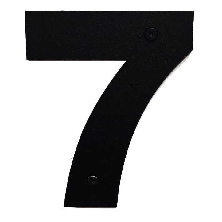 Numar casa, otel, 100 mm, negru, cifra 7