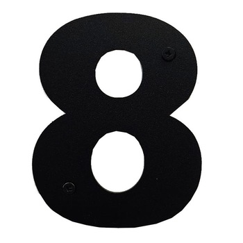 Numar casa, otel, 100 mm, negru, cifra 8 Numar casa, otel, 100 mm, negru, cifra 8