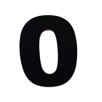 Numar casa, otel, 100 mm, negru, cifra 0 Numar casa, otel, 100 mm, negru, cifra 0