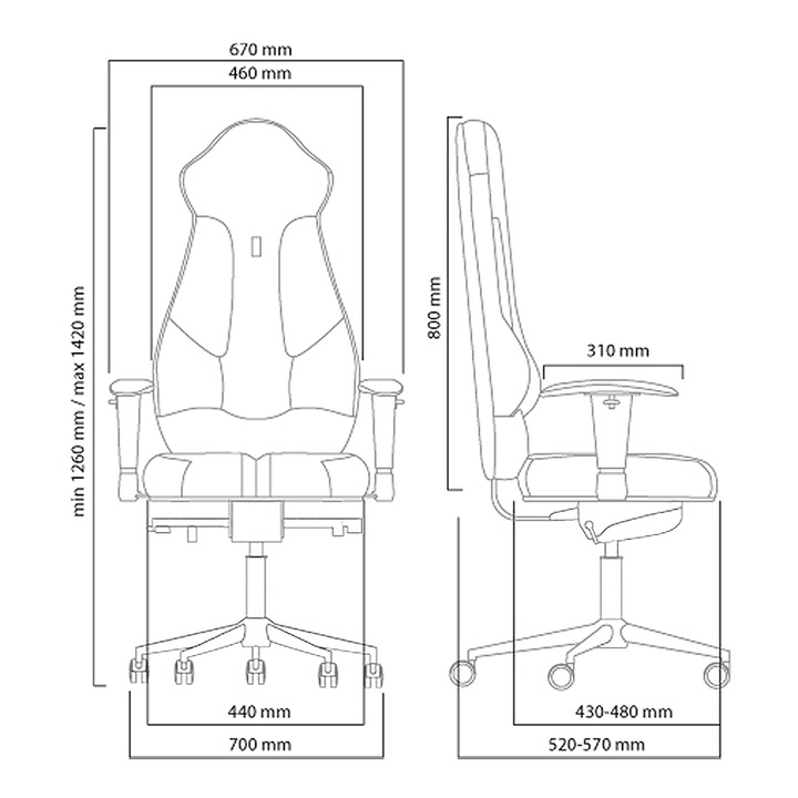 Kulik System Imperial, Ergonomikus irodai szék, Textil, Tégla