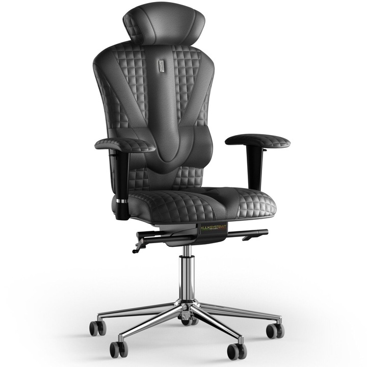 Kulik System Victory, Ergonomikus irodai szék dombornyomott modell, bőr, fekete