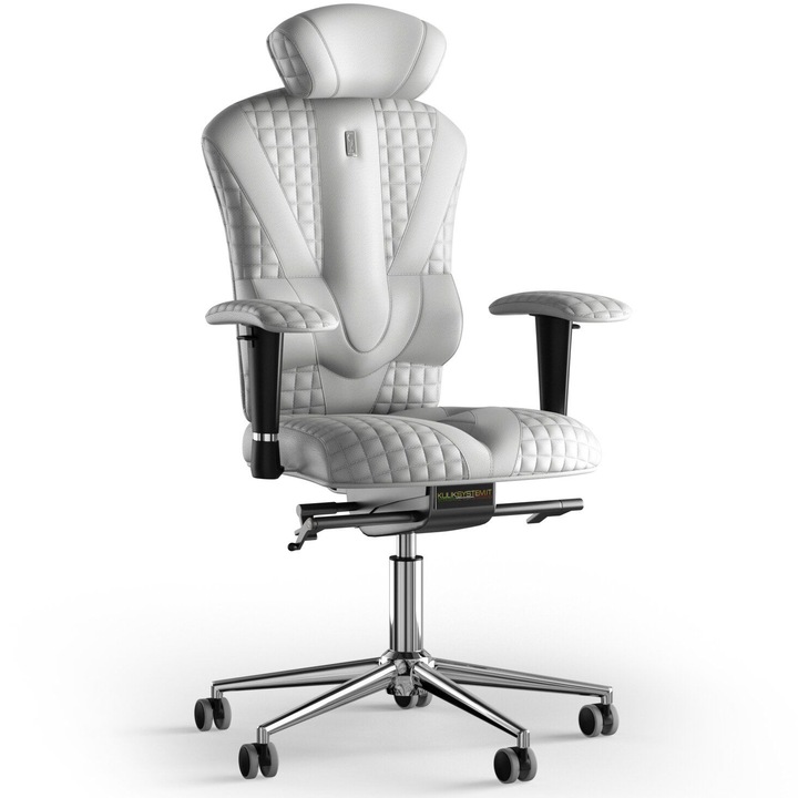 Kulik System Victory, Ergonomikus irodai szék dombornyomott modell, bőr, fehér