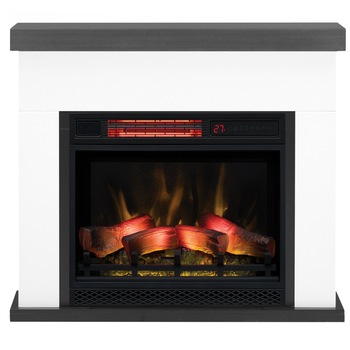 Semineu electric Dublin Alb / Ash Grey cu focar electric ClassicFlame FCF-23 si sunet Semineu electric Dublin Alb / Ash Grey cu focar electric ClassicFlame FCF-23 si sunet