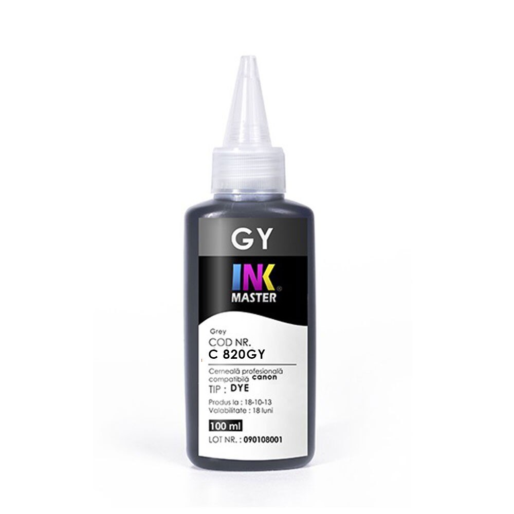 Cerneala Inkmaster DYE compatibila Canon, Grey, C820GY, 100ml