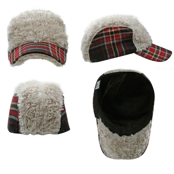 Atlantis Baseball stron téli sapka napellenzővel, fekete/piros