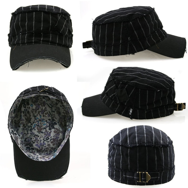 Palarie barbateasca Atlantis ARMY CULT DETROYED, Neagra