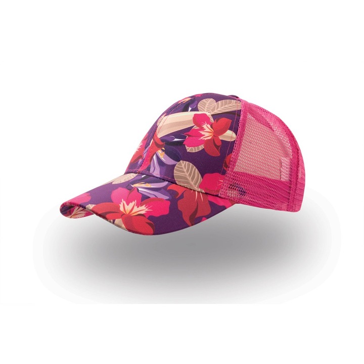 Női sapka napellenzővel Atlantis Mesh fantasy, ciklámen