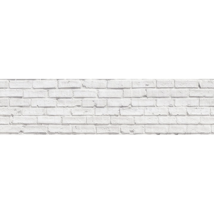 Konyhai falpanel öntapadós, hőálló csempe matrica fehér tégla 45 X 180 CM