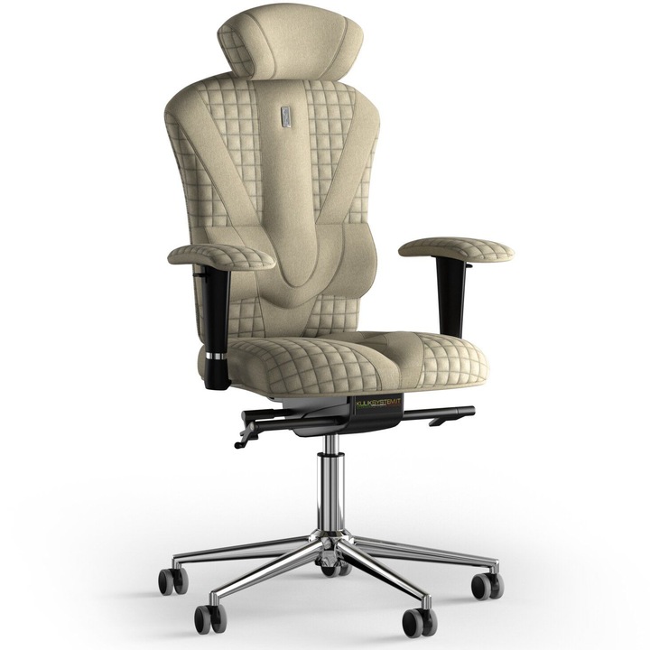 Kulik System Victory, Ergonomikus irodai szék, dombornyomott minta, textil, bézs