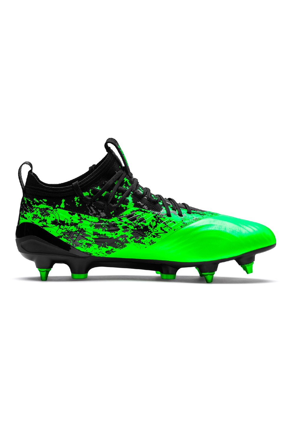 シューズ Puma One 19.1 MXSG Puma, Ghete de fotbal ONE 19.1 Mx SG, Verde electric/Negru, 9