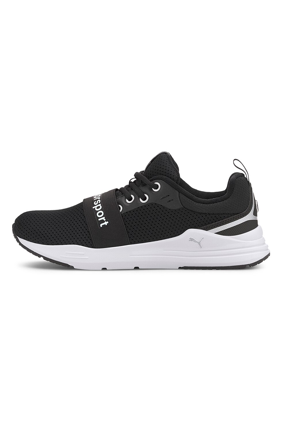 Puma, Pantofi sport de material textil Wired Run, Negru, 41