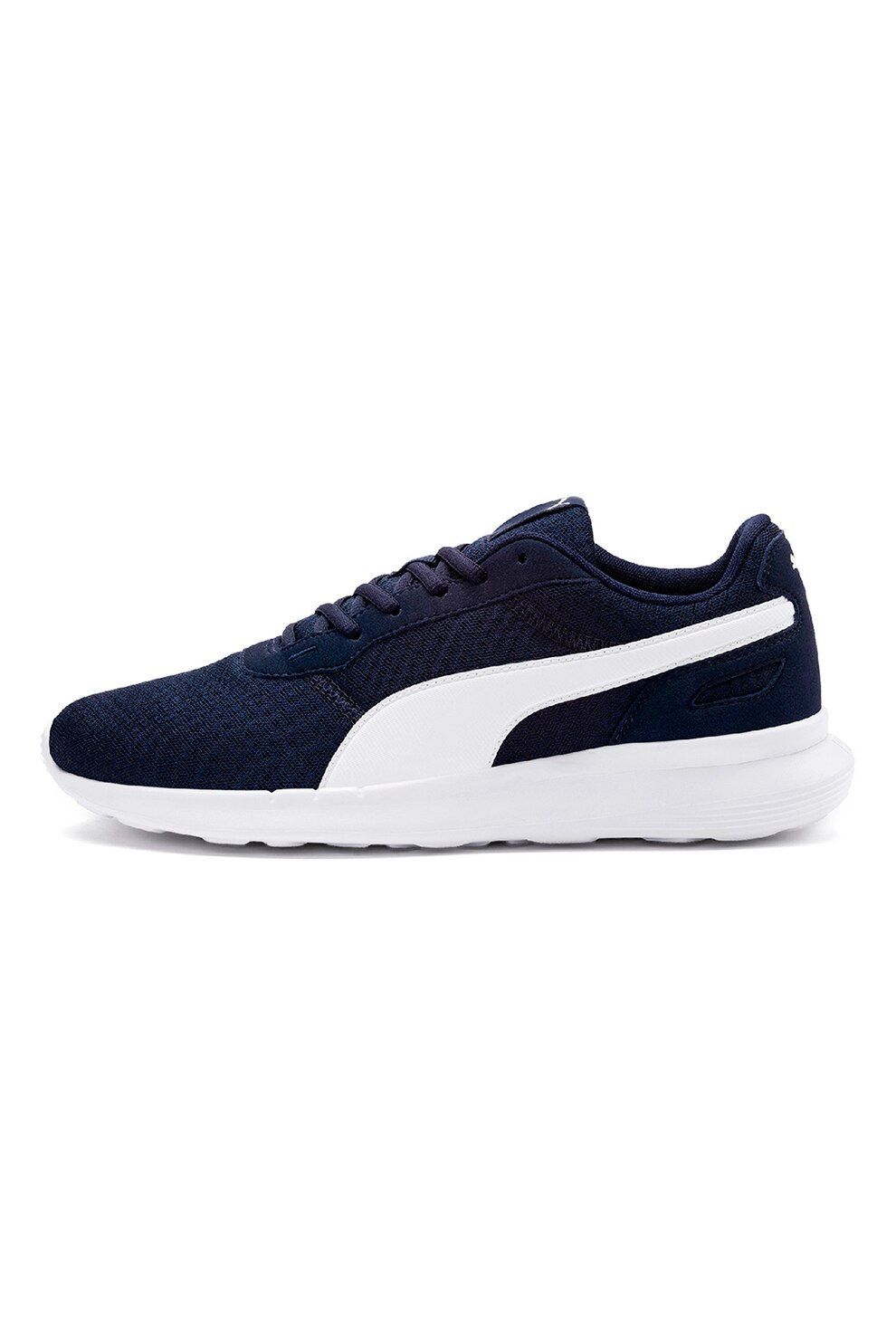 Puma, Pantofi sport de piele ecologica si plasa ST Activate, Bleumarin inchis