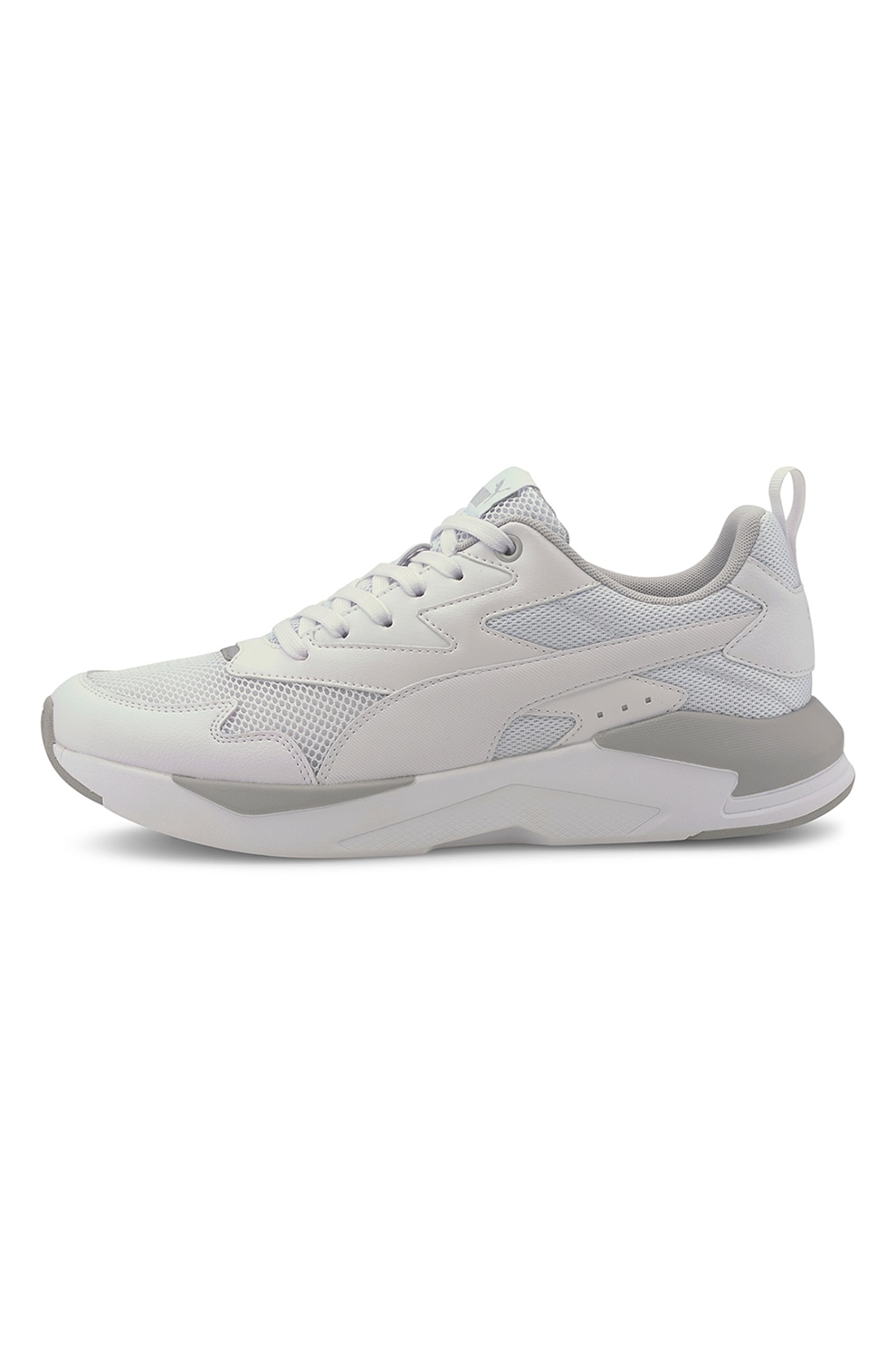 Puma, Pantofi sport cu insertii de plasa X-Ray Lite, Gri deschis