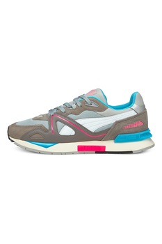 Puma, Pantofi sport cu garnituri de piele Mirage Mox, Maro taupe/Albastru aqua/Gri deschis Puma, Pantofi sport cu garnituri de piele Mirage Mox, Maro taupe/Albastru aqua/Gri deschis