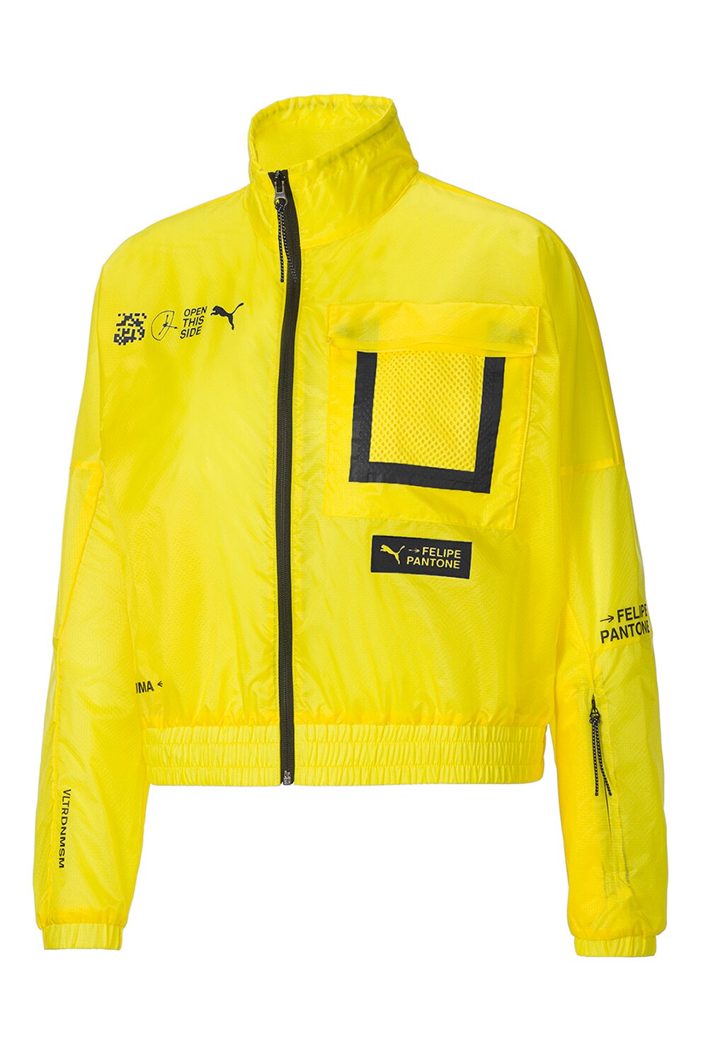 Puma, Jacheta usora cu fermoar Felipe Pantone, Galben/Negru