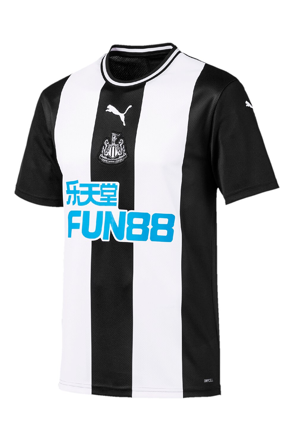 Puma, Tricou cu decolteu rotund, pentru fotbal NUFC, Negru/Alb