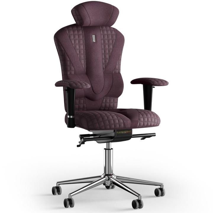 Kulik System Victory, Ergonomikus irodai szék, dombornyomott minta, textil, lila