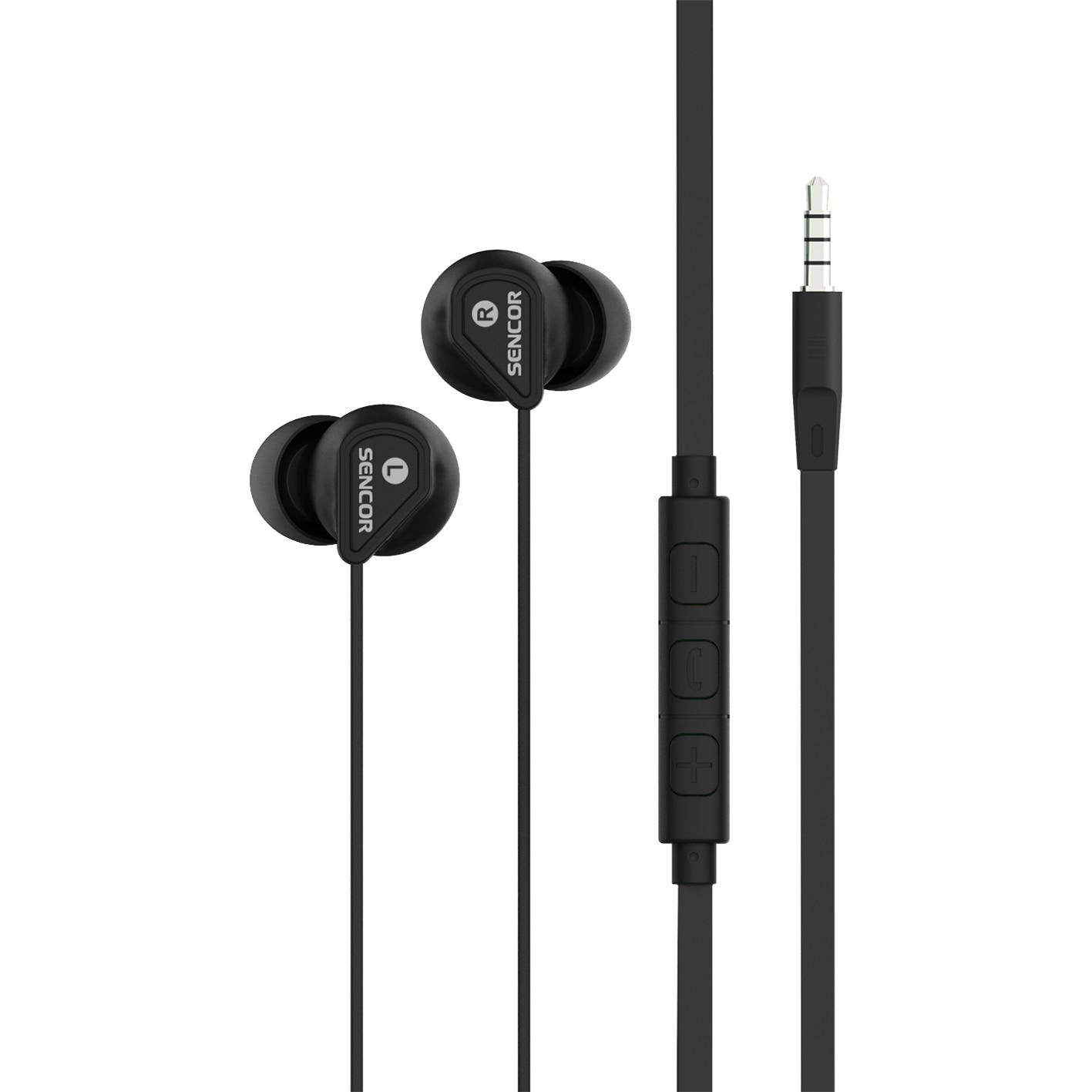 Casti audio, Sencor, Jack 3.5mm, Negru