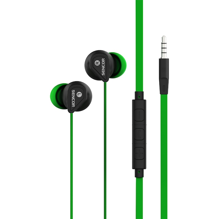 Sencor SEP 172VCM fülhallgató, Zöld