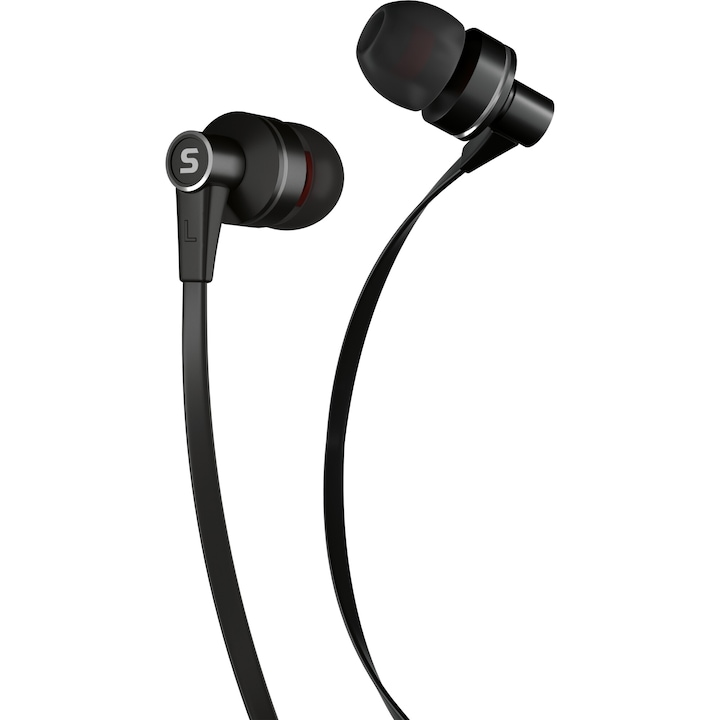 Sencor SEP 300 fülhallgató, Mikrofonnal, Fekete