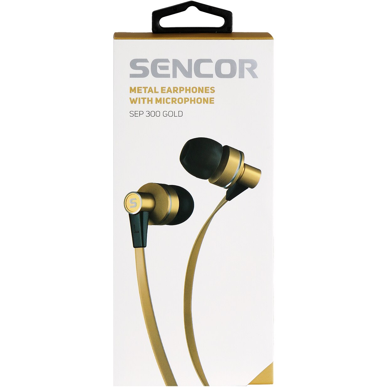Casti audio, Sencor, Cu microfon, Auriu