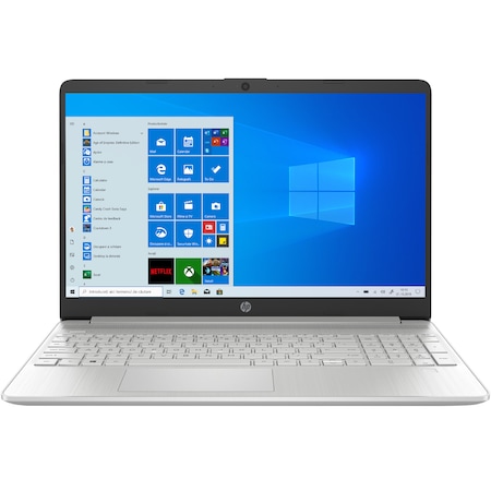 Laptop HP 15s-eq1053nq cu procesor Ryzen 3 3250U, 15.6", HD, 8GB, 256GB SSD, AMD Radeon Graphics, Windows 10 Home, Natural Silver - eMAG.ro