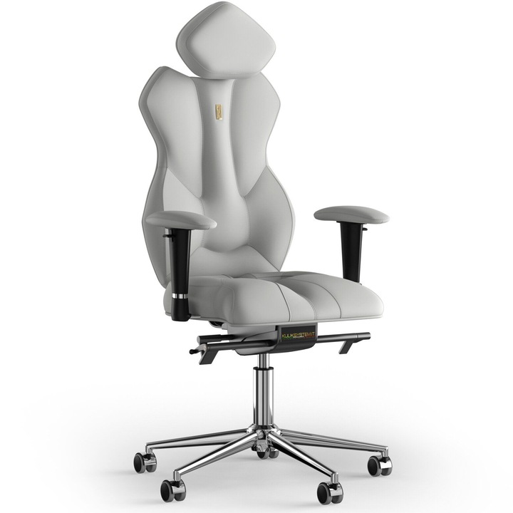 Ergonomikus irodai szék Kulik System Royal, PU bőr, fehér