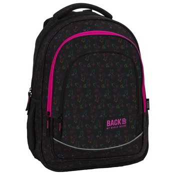 Rucsac scoala BackUP 3 model X 30 unicorni, multicolor Rucsac scoala BackUP 3 model X 30 unicorni, multicolor