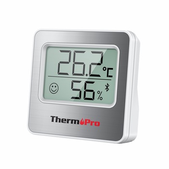 Termometru si higrometru de camera ThermoPro TP-357 Pro, aplicatie bluetooth, lumina, indicator comfort, citire 10s, 2 tipuri de montare, gama profesionala, alb Termometru si higrometru de camera ThermoPro TP-357 Pro, aplicatie bluetooth, lumina, indicator comfort, citire 10s, 2 tipuri de montare, gama profesionala, alb