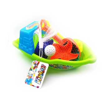 Set nisip 5 piese, Vaporas 35 cm,, lopatele si forme de nisip, verde, Vision® Set nisip 5 piese, Vaporas 35 cm,, lopatele si forme de nisip, verde, Vision®