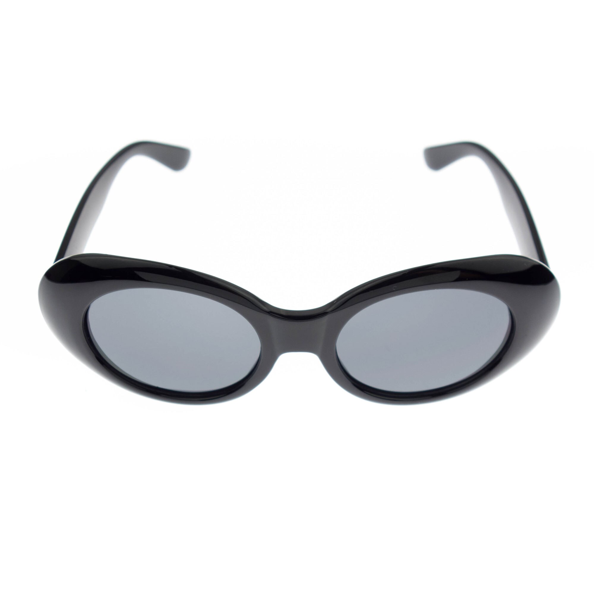 Ochelari de soare, model oval, Dama, Negru, lentila gri - OCS293