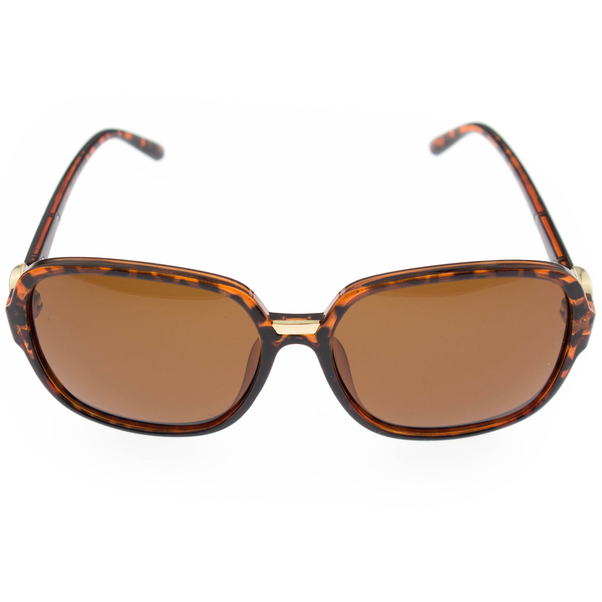 Ochelari de soare, dama, Havana cu detalii aurii, lentila maro polarizata - OCS250
