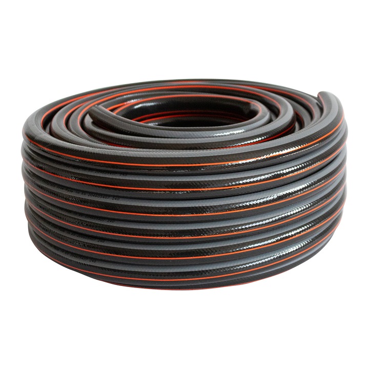 Маркуч Palisad, За поливане, Подсилен, 3/4 ", 30 м, 4 слоя, Без фталати, Черен
