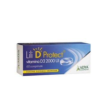 Lili D Protect, Vitamina D3, 2000 mg, 60 cpr Lili D Protect, Vitamina D3, 2000 mg, 60 cpr