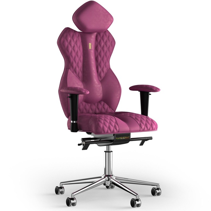 Kulik System Royal, Ergonomikus irodai szék, dombornyomott minta, Textil anyag, rózsaszín