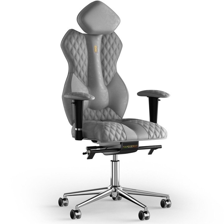 Kulik System Royal, Ergonomikus irodai szék, dombornyomott minta, textil, szürke