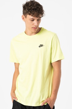 Nike, Tricou cu decolteu la baza gatului Sportswear Club, Verde deschis