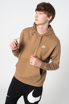 Nike, Hanorac cu buzunar kangaroo Sportswear Club, Maro camel Nike, Hanorac cu buzunar kangaroo Sportswear Club, Maro camel