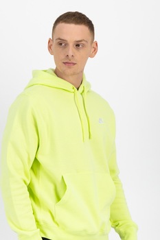 Nike, Hanorac cu buzunar kangaroo Sportswear Club, Galben neon