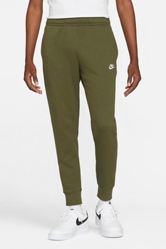 Nike, Pantaloni jogger cu buzunare laterale Sportswear Club, Verde marin/Alb